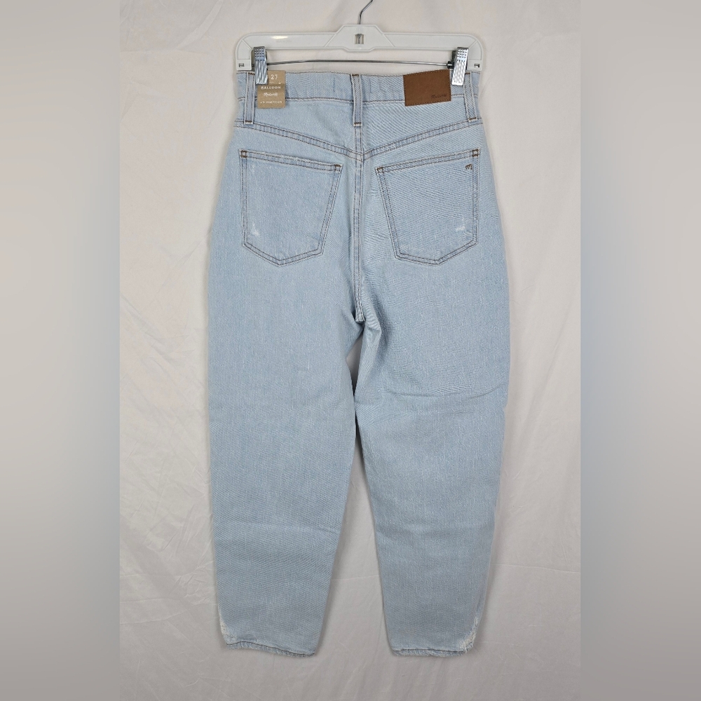 Madewell Balloon Magic Pockets Jeans Baleberry Wash Distressed sz 27 NWT - Picture 5 of 12